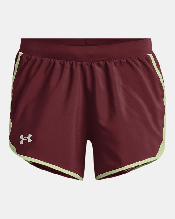 Women's UA Fly-By 2.0 Shorts, Red, pdpMainDesktop image number 6